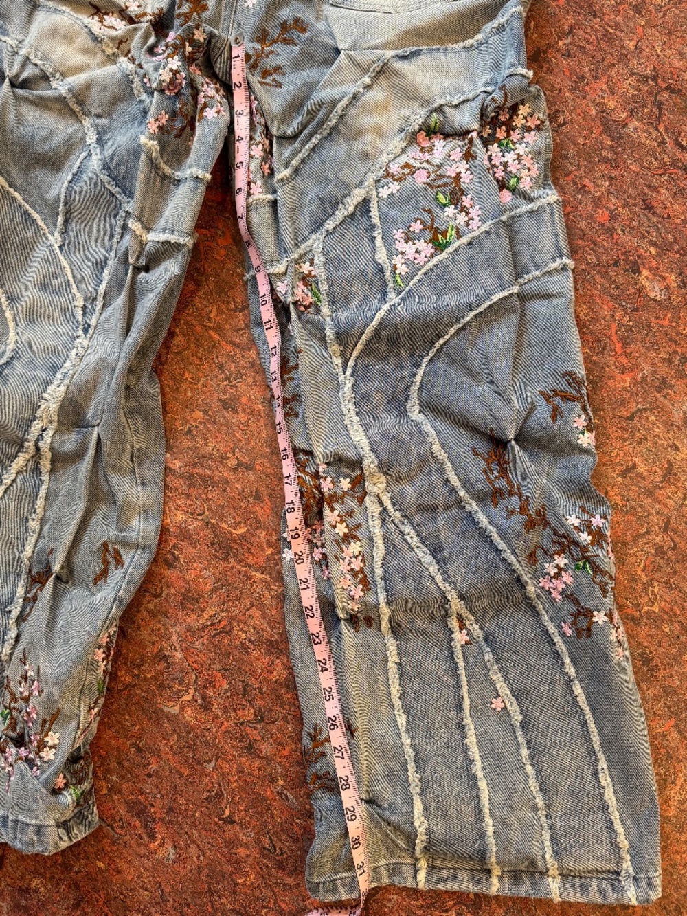 Badson Cherry Blossom Jeans Unisex Size XL - Picture 13 of 16